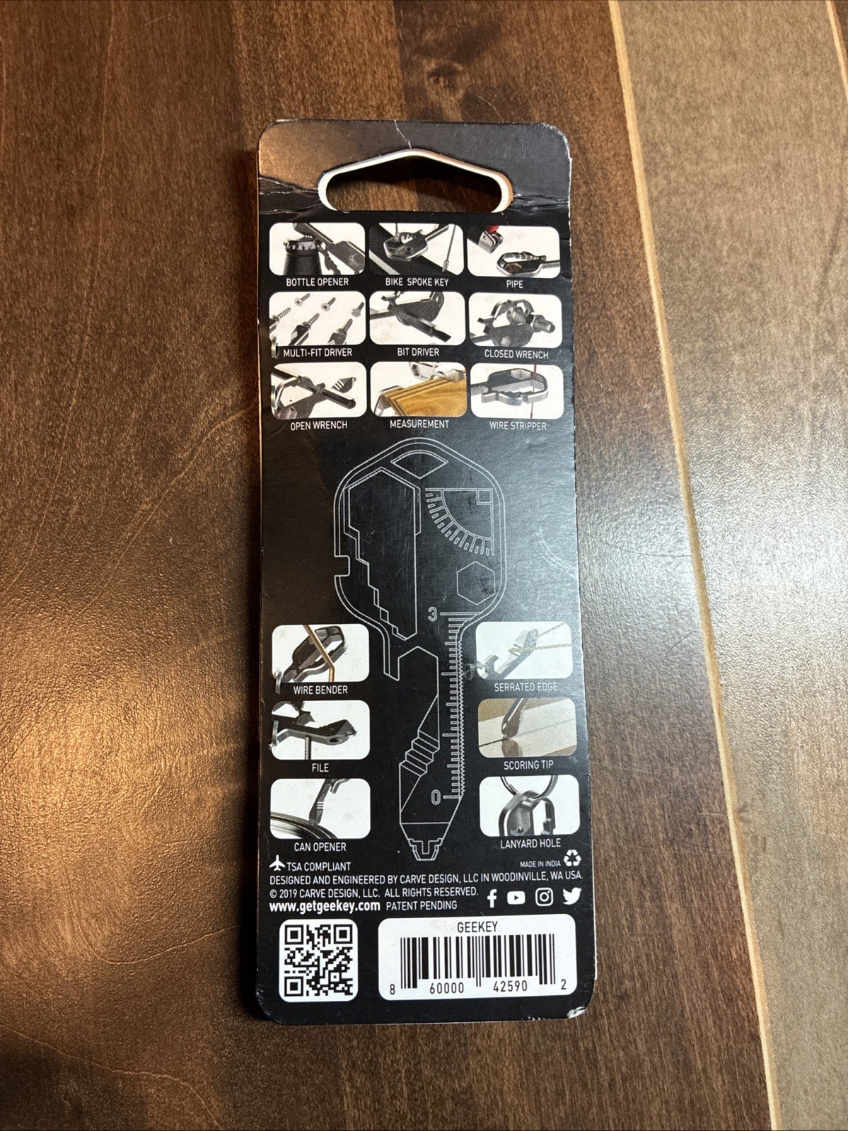Geekey Multi-tool, THE Original Stainless Steel Key shaped EDC Tool