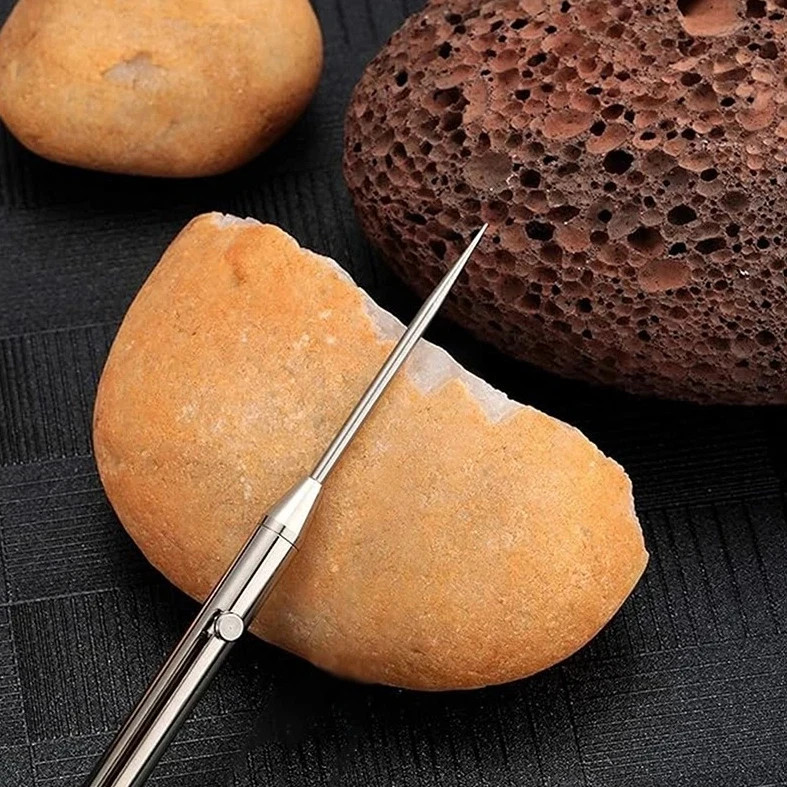 1pc Portable Titanium Toothpick with Keychain Holder Reusable Outdoor Tool – NEW