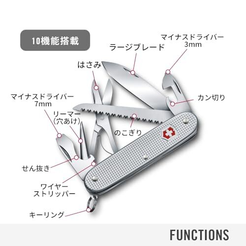 Victorinox Farmer X Alox Swiss Army Knife 10 Function Swiss Made Pocket Knife