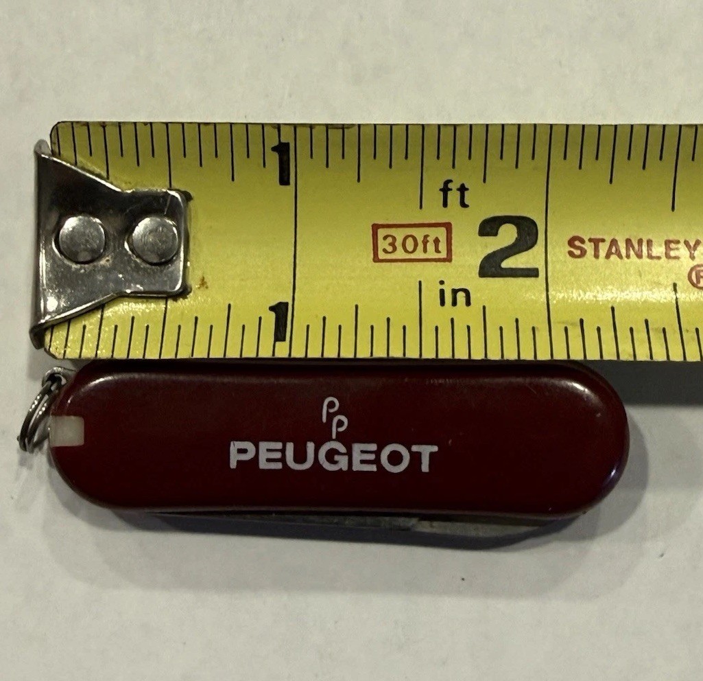 2.25” Peugeot Mini Swiss Army Knife 3 Tool Scissors Nail File Twezzers Toothpick