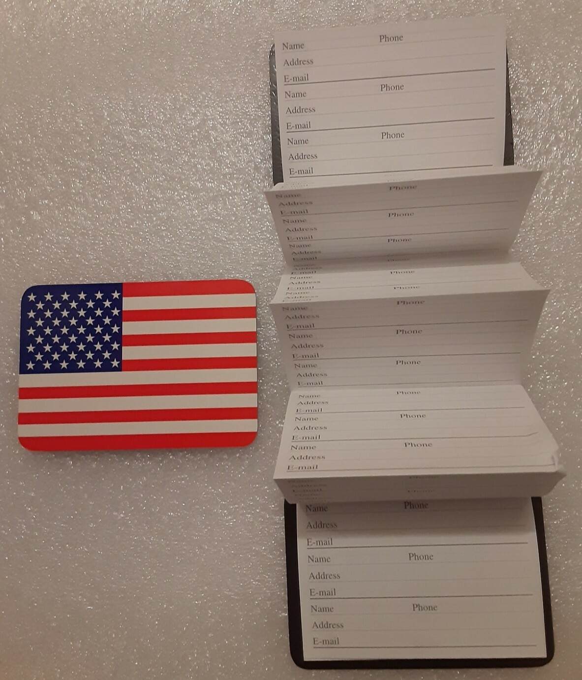 AMERICAN FLAG MAGNETIC ADDRESS BOOK novelty usa phone name organizer – 3 pack!