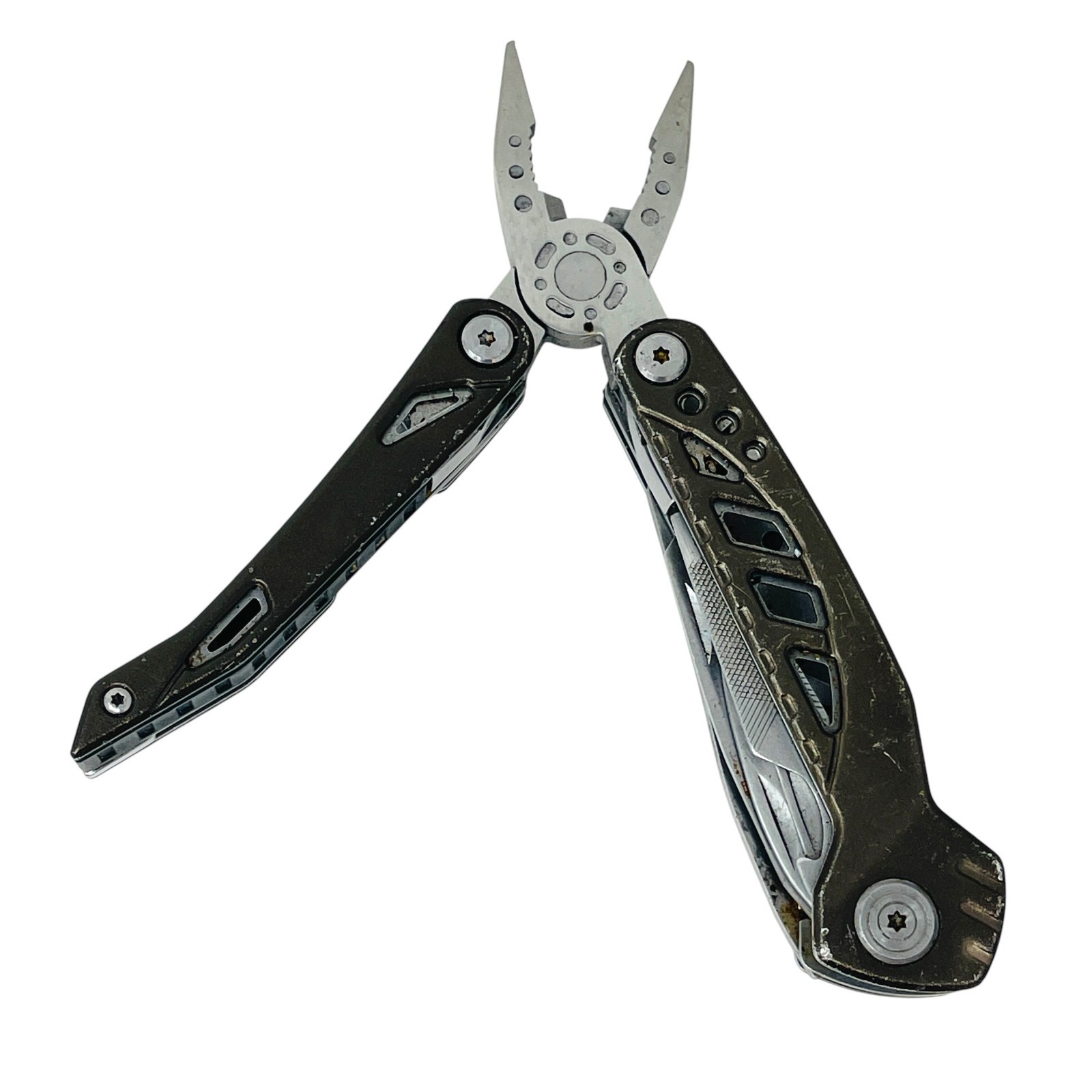 Rush Deer, Unbranded Skeleton Style Folding Pliers EDC S Multi-Tool Lot, 4 Pcs