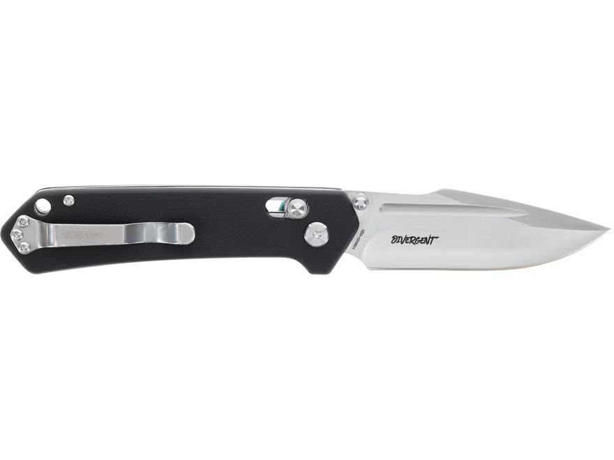 Schrade Divergent Pocket Knife 3.06″ Modified Drop Point AUS-8 Satin Blade G-10