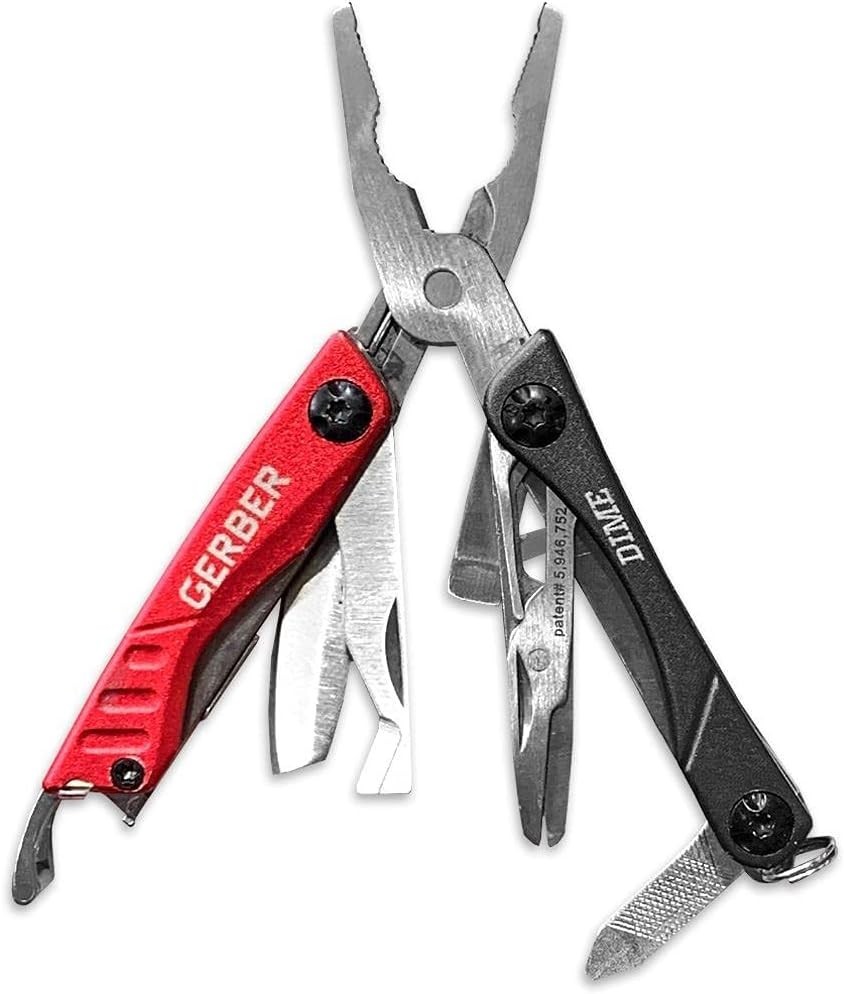 Gerber Dime Micro Multi-Tool Color: Red / Black 12 Tool Multi-plier NEW Sealed