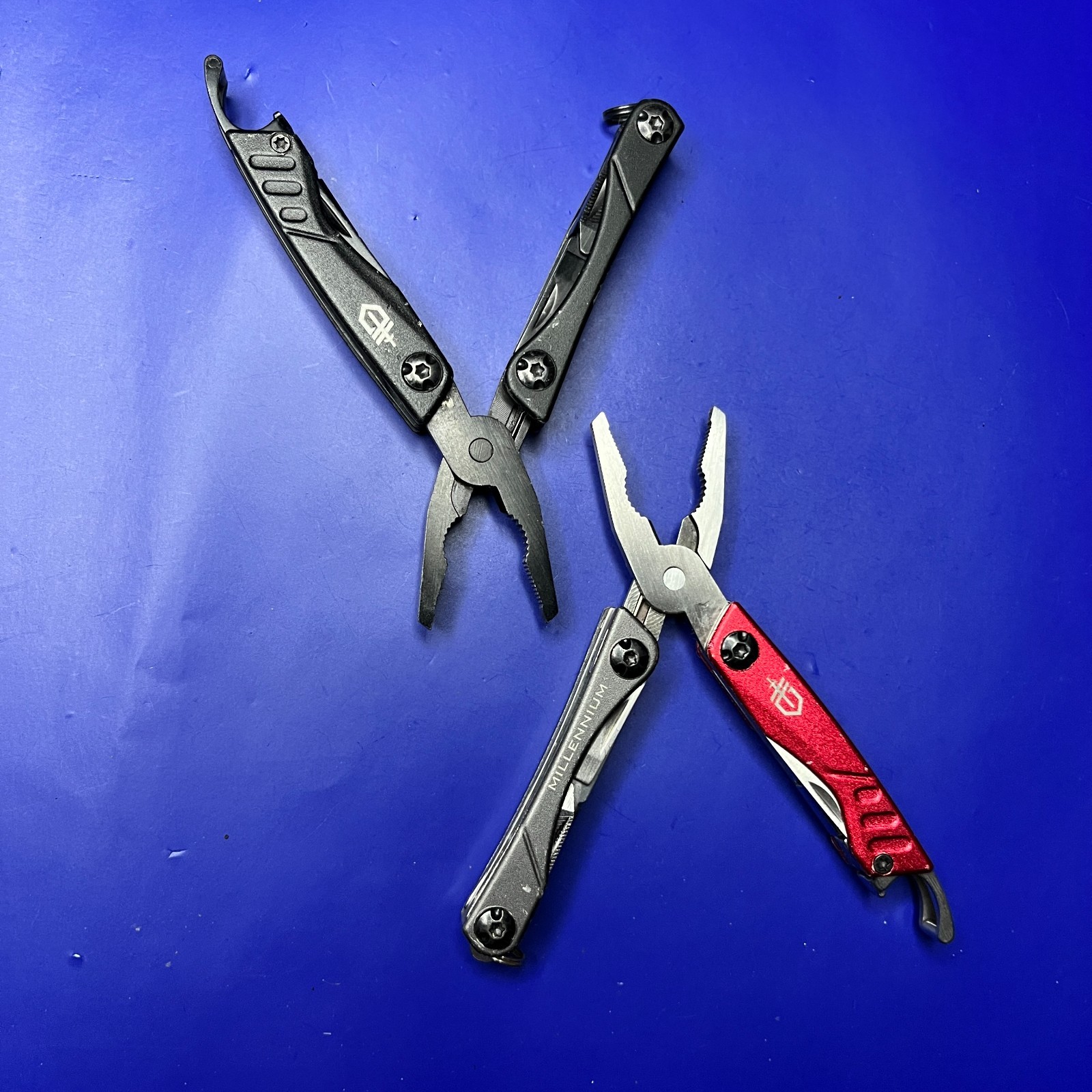 Lot of 2 Gerber Dime Multi-Tools Small Keychain Pliers Knife File Scissors