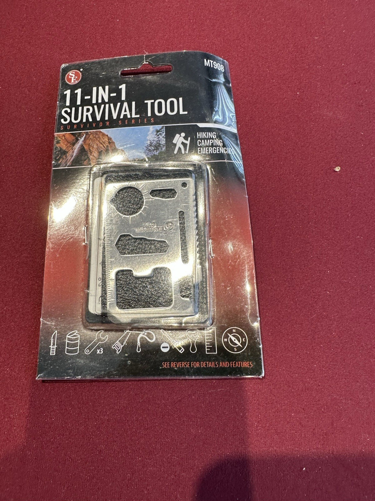 11-IN-1 Multi Function Survival Pocket Card Tool Outdoor Camping Emergency Gear