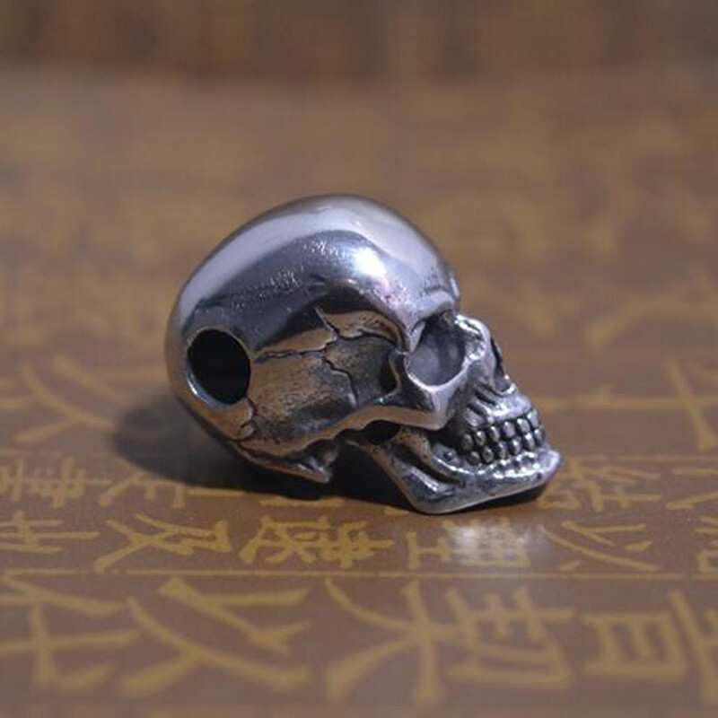 EDC Titanium Jewelry Skull Loose Bead Stainless Steel Necklace Pendant