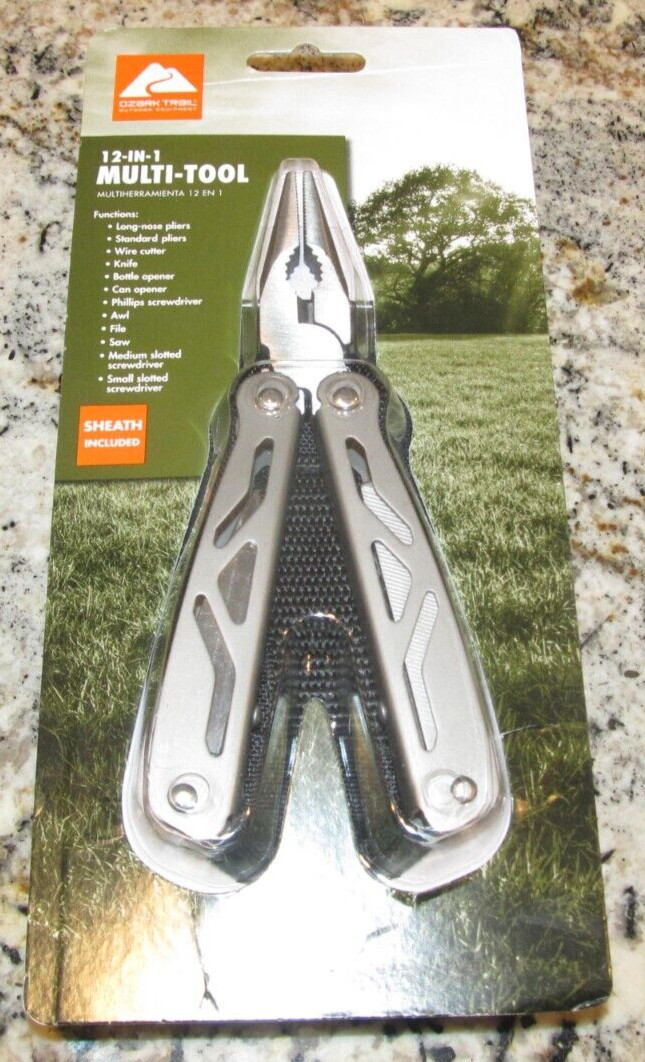 *Ozark Trail 12-In-1 Multi-Tool + Sheath 7012 Camping