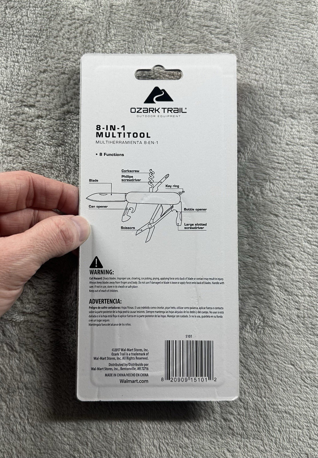 Ozark Trail 8-In-1 Multitool Pocket Knife Camping Hiking Survival New Sealed