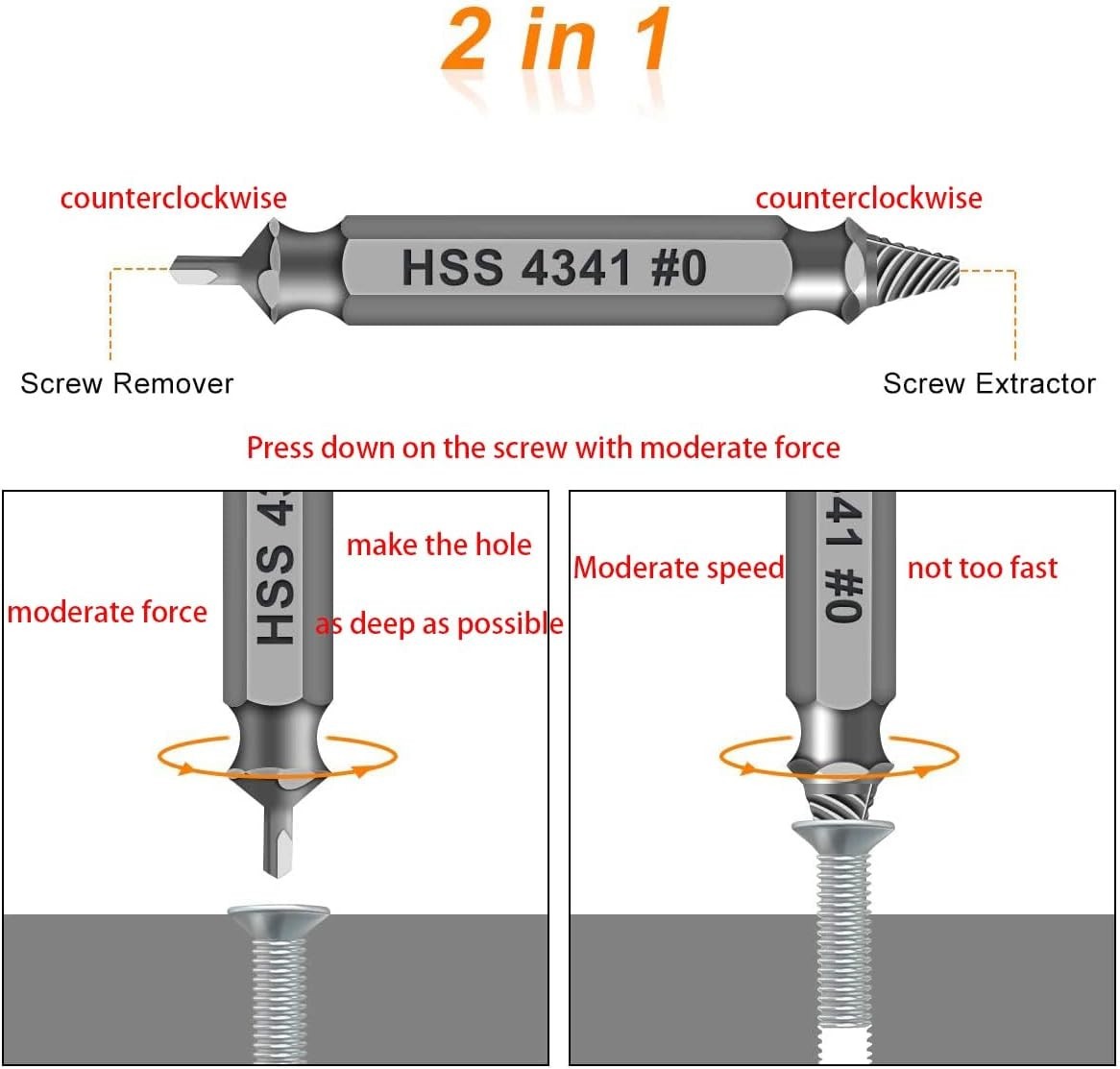 Durable Tungsten Carbide Screw Extractor Kit – Essential Gifts for Men