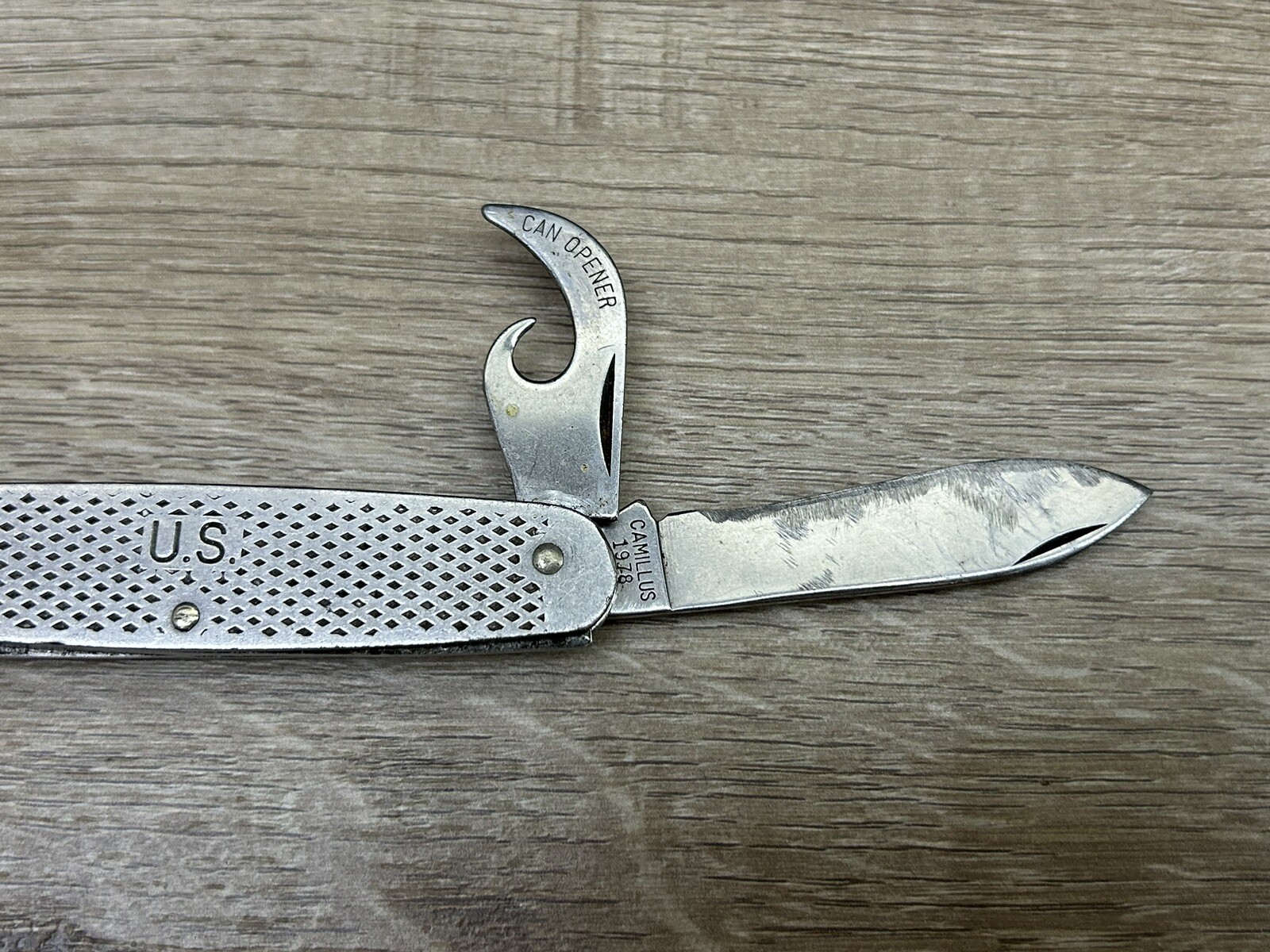 Vintage 1978 Camillus Stainless Steel Multi Tool Pocket Knife USA
