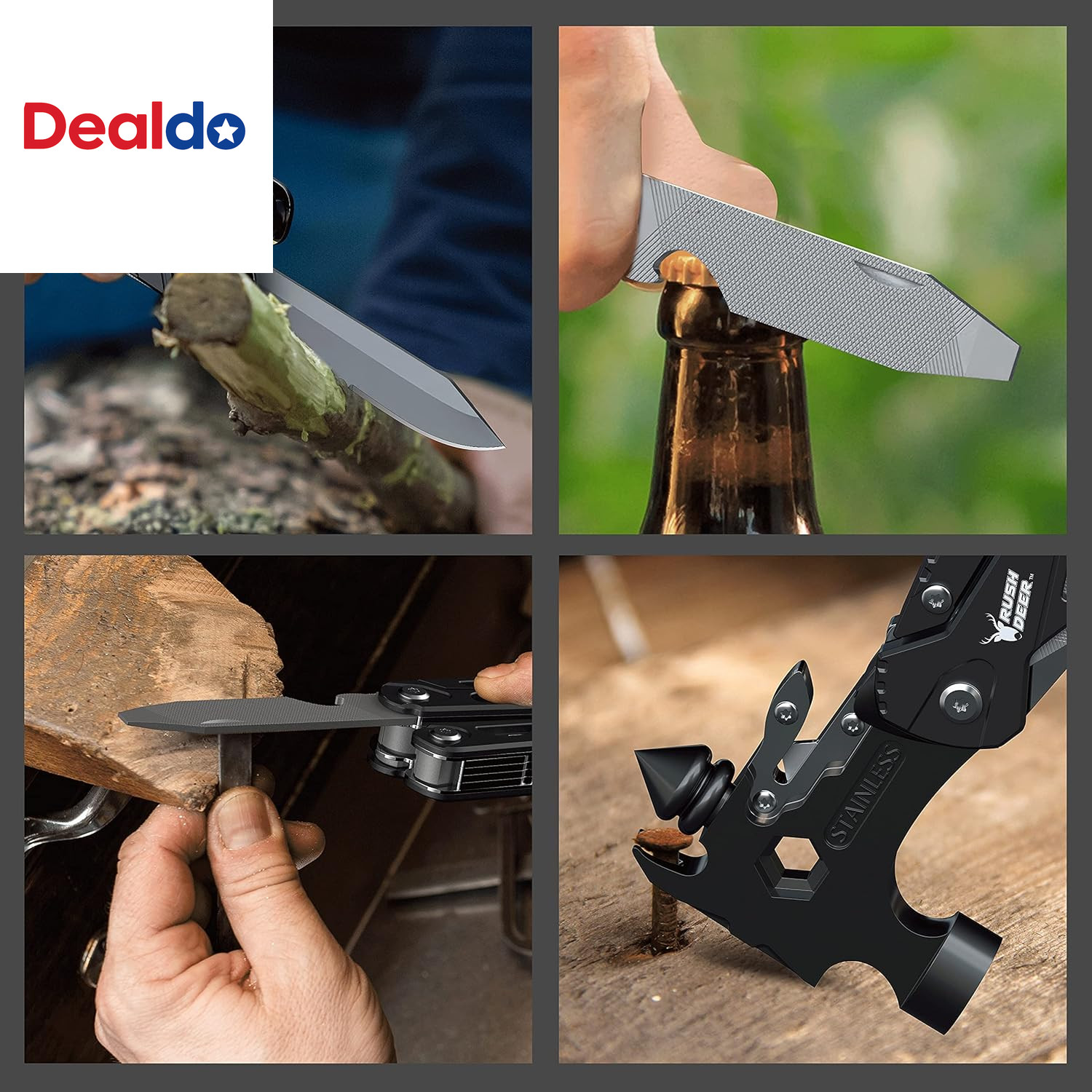 16-In-1 Camping Multitool, Valentines Day Gifts for Men Dad Gifts, Hammer Multi