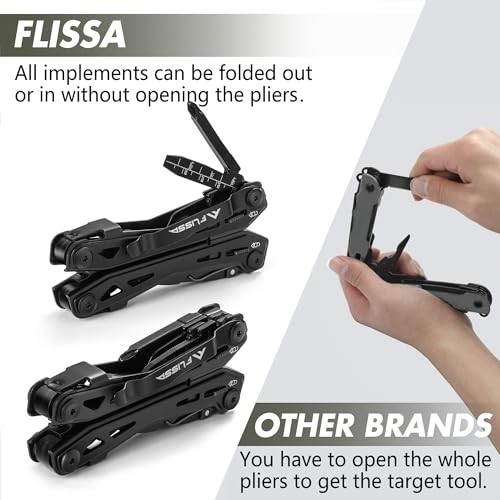 16-in-1 Stainless Steel Multi Tool – EDC Pocket Knife, Pliers, Belt Clip, Sheath