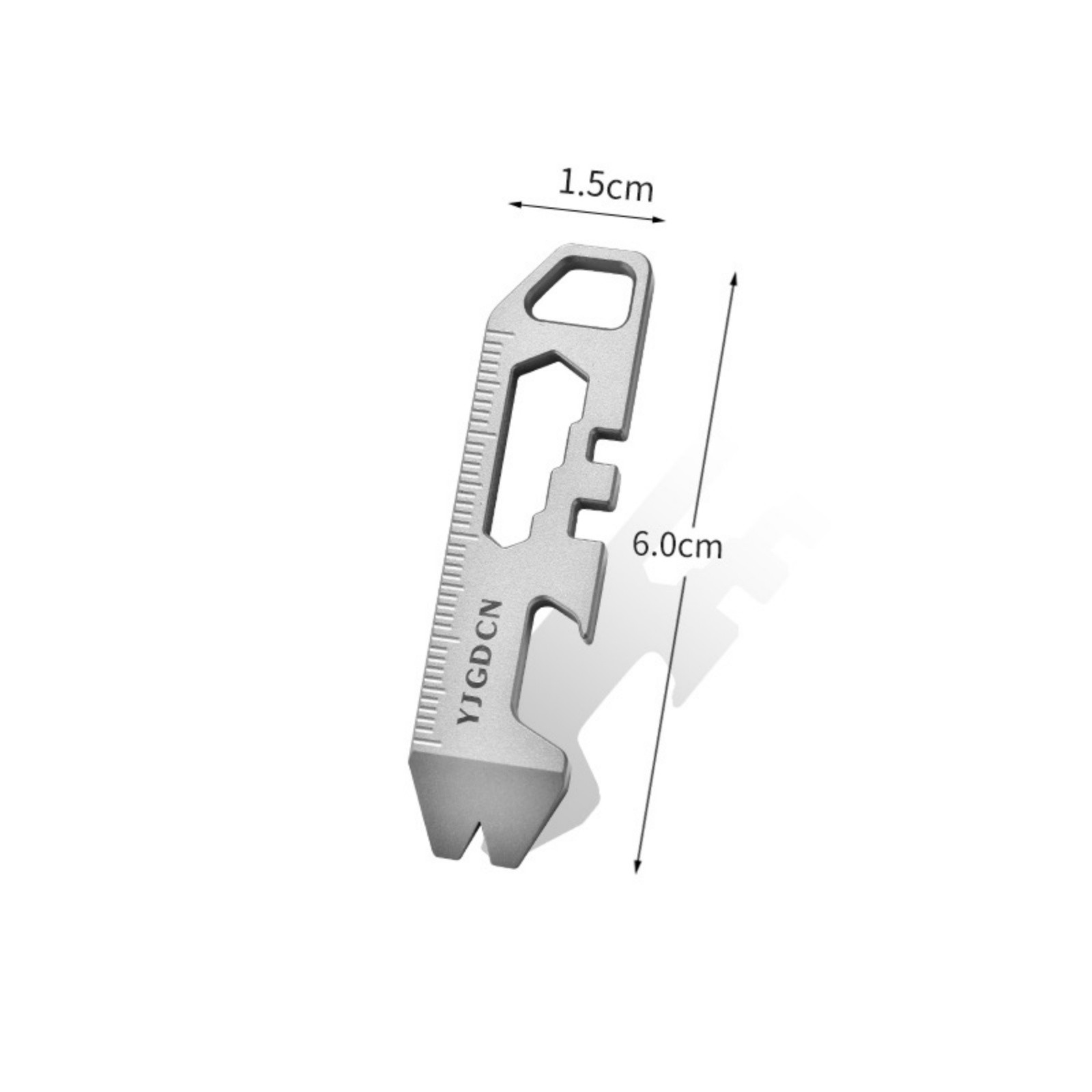 Titanium Alloy EDC Pry Bar Multi Tool Keychain Bottle Opener Wrench Ruler