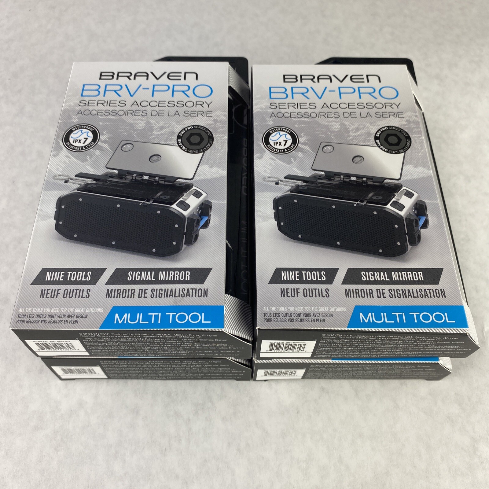 Lot of 4 Braven BRV-PRO Series Accessory Nine Tool Signal Mirror Multi Tool