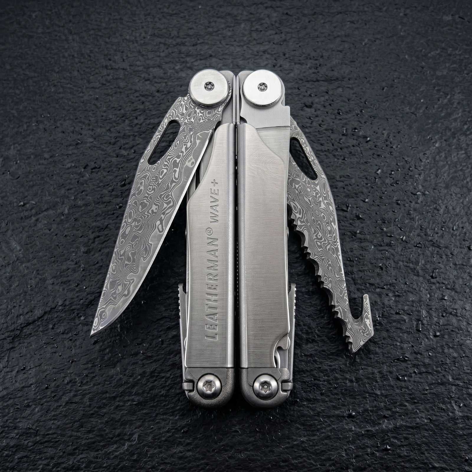 2-in-1 VG10 Damascus Main & Saw Blade – For Leatherman CHARGE TTI/WAVE | EDC