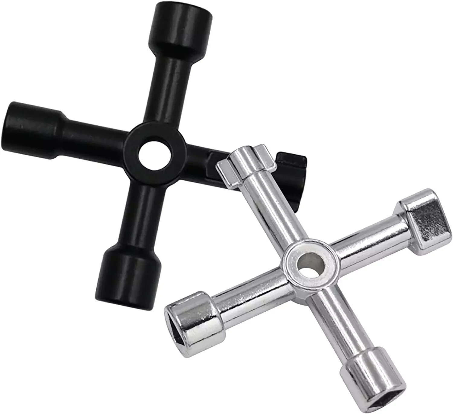 2 Pack Sillcock Key Set,4 Way Water Key Tool,Multi-Functional Silcock Water Keys