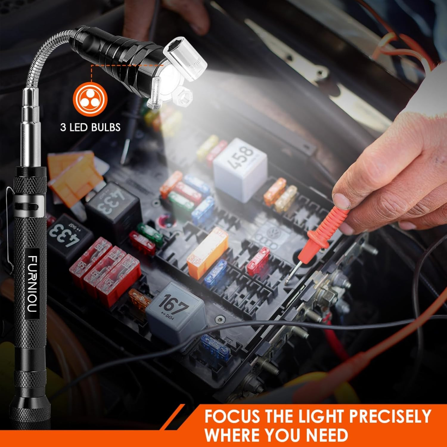 Valentines Day Gifts for Men, LED Magnetic Pickup Tool, Stocking Stuffers for Ad