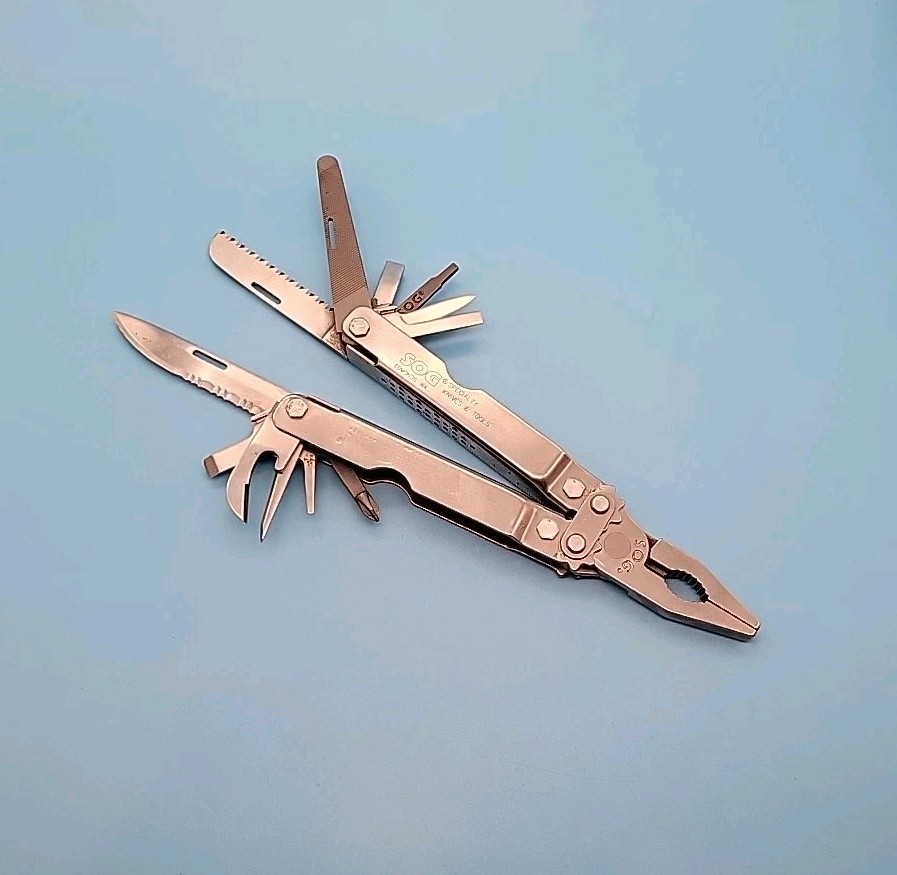 SOG PowerPlier Multi-Tool – Saw, File, Screwdrivers, Pliers, Knife