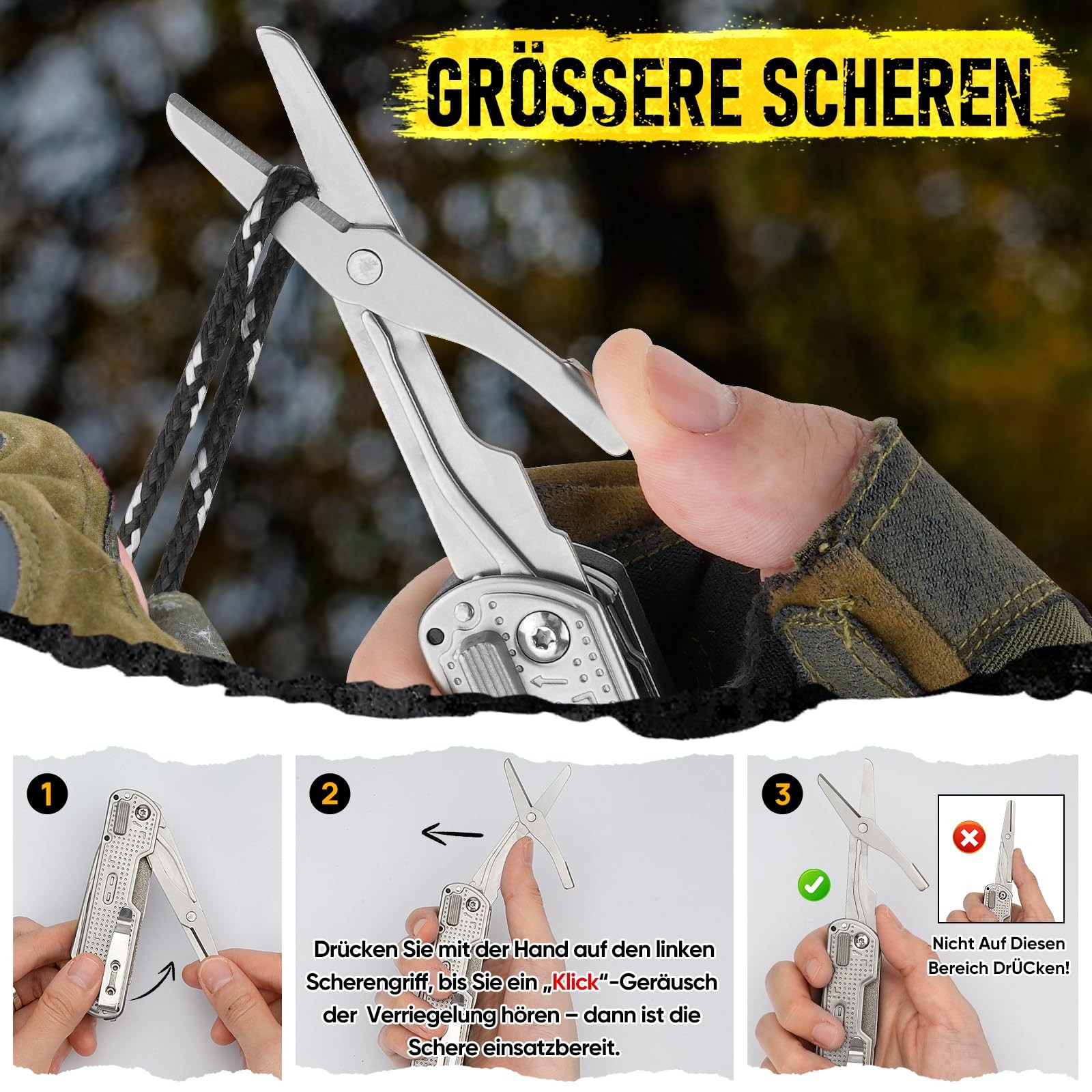 Father’s Day Gift for Dad, Pocket Knife EDC Multitool Stainless Steel, Gifts…