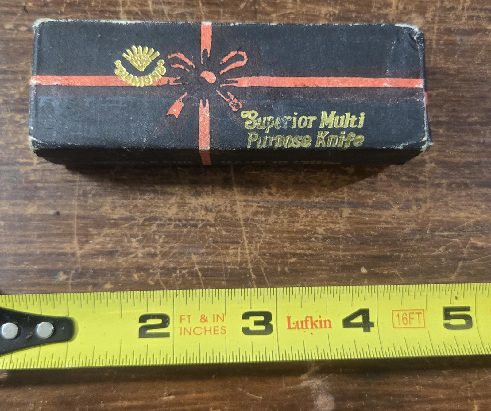 Star in Q Vintage Art No K 501L Superior Multi Purpose Pocket Knife w Og Box 13