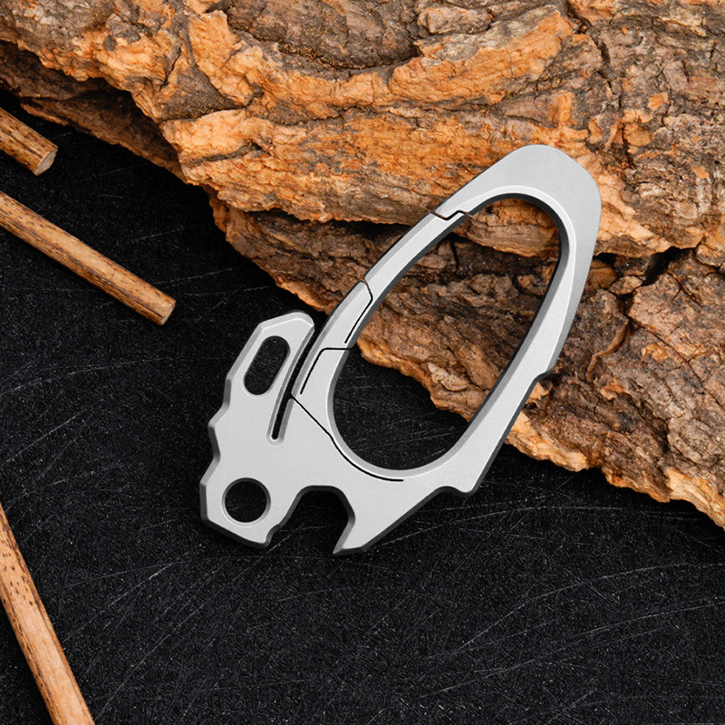 Keychain Multi Tools Pry Bar Crowbar Wrench Bottle Opener Outdoor EDC