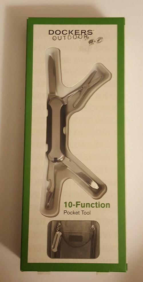 Dockers Outdoors 10-Function Pocket Tool Survival Multi-tool Contains Many Tools