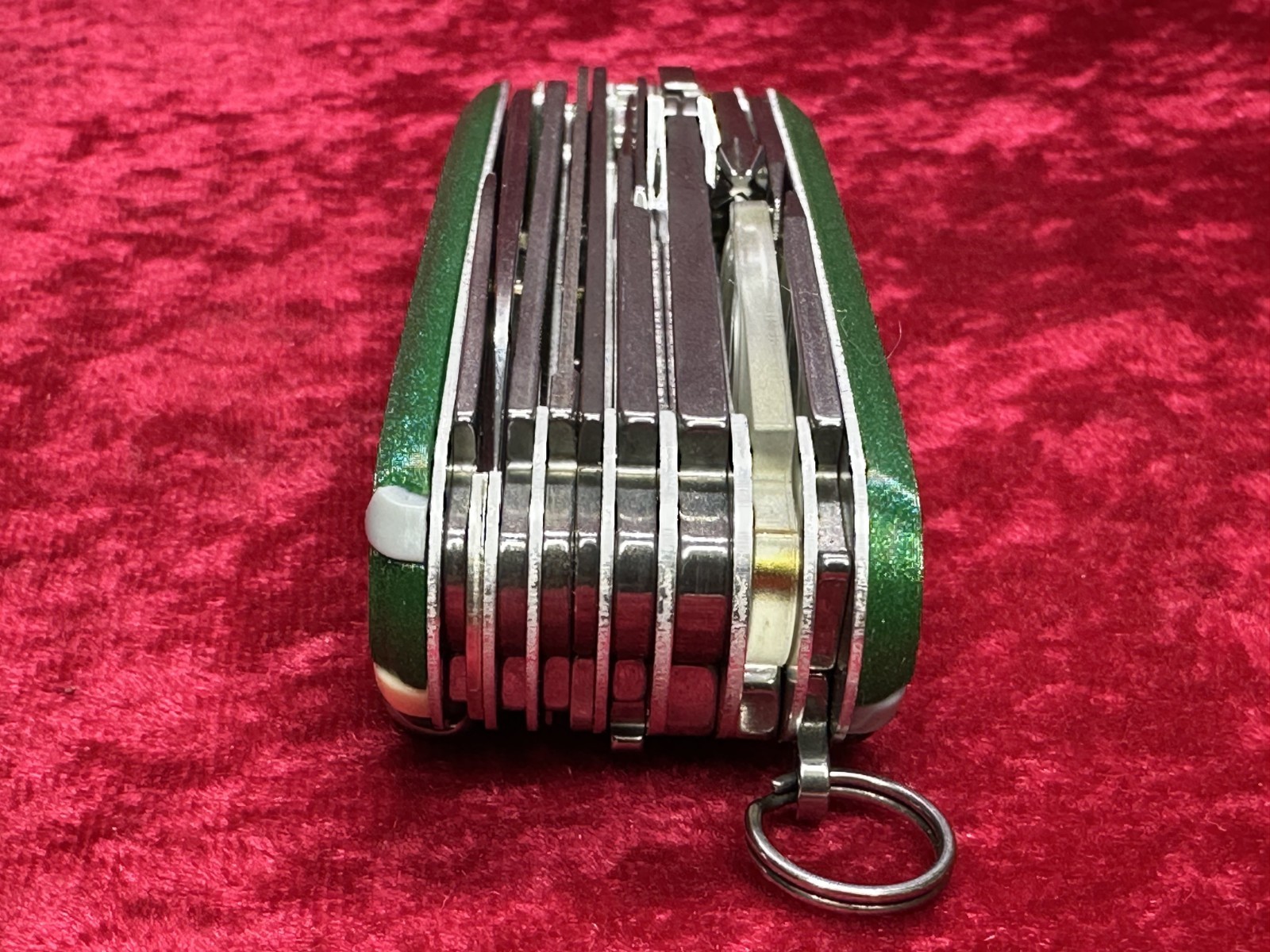 Victorinox SwissChamp Custom Green w/Yellow Dots Scales Swiss Army Knife (692)