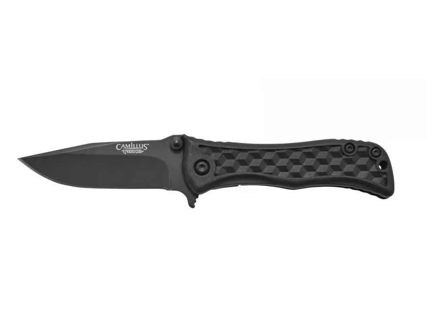 Camillus Erupt Assisted Opening Pocket Knife 2.45″ Drop Point AUS-8 Black