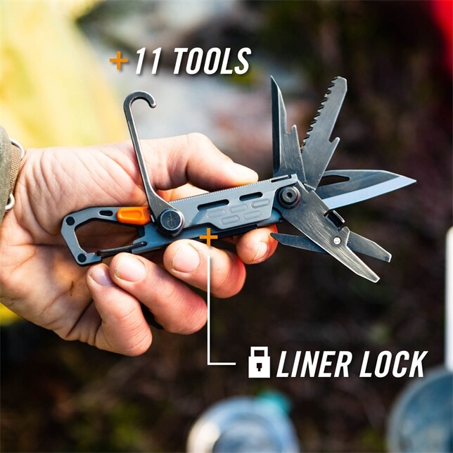 Authorized Gerber Stake out Silver Multi Tool Knife Scissors Saw 3840 stakeout