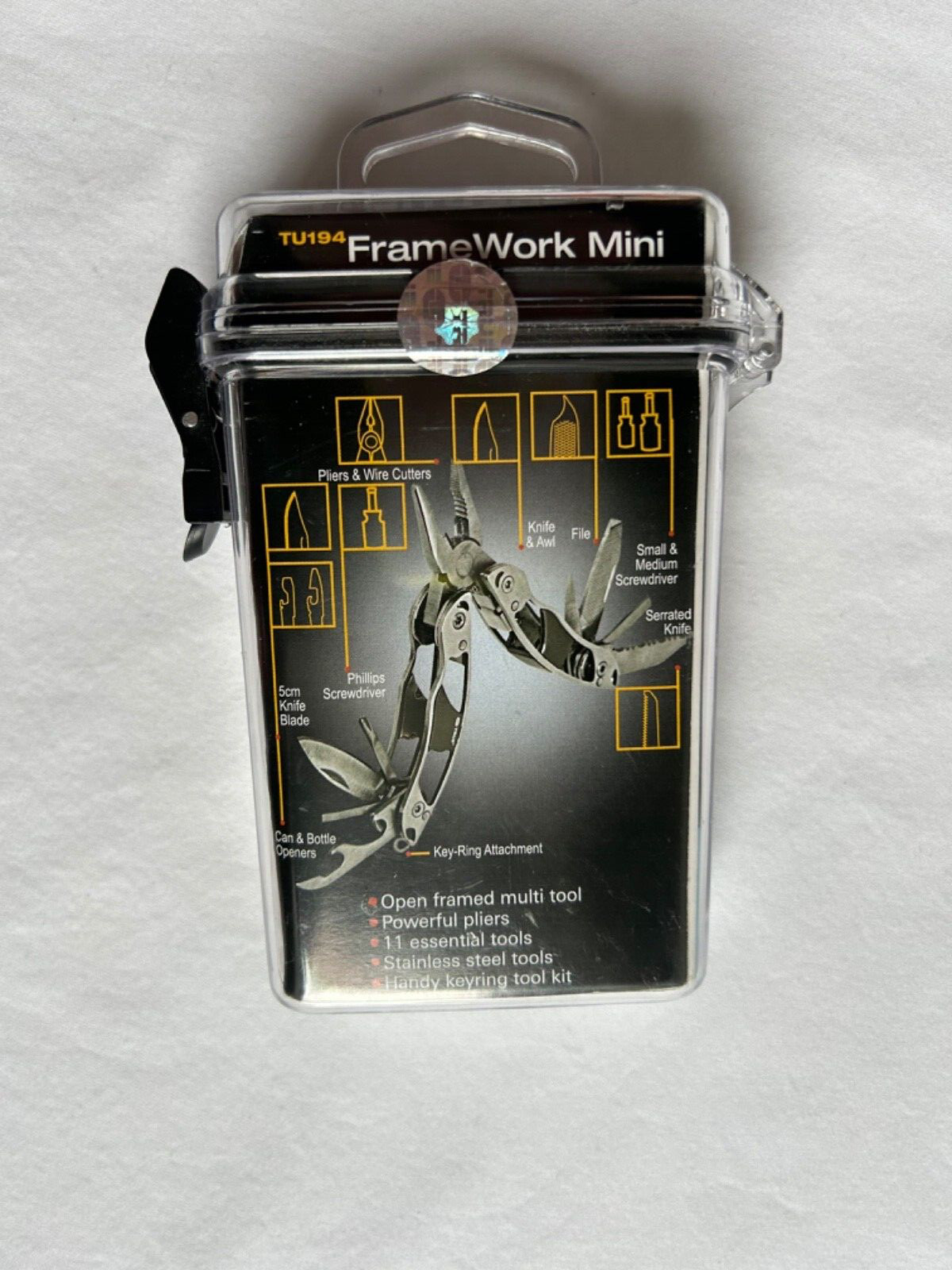 True Utility Framework Mini Key – Ring Multi-Tool with Waterproof Case CRACKED