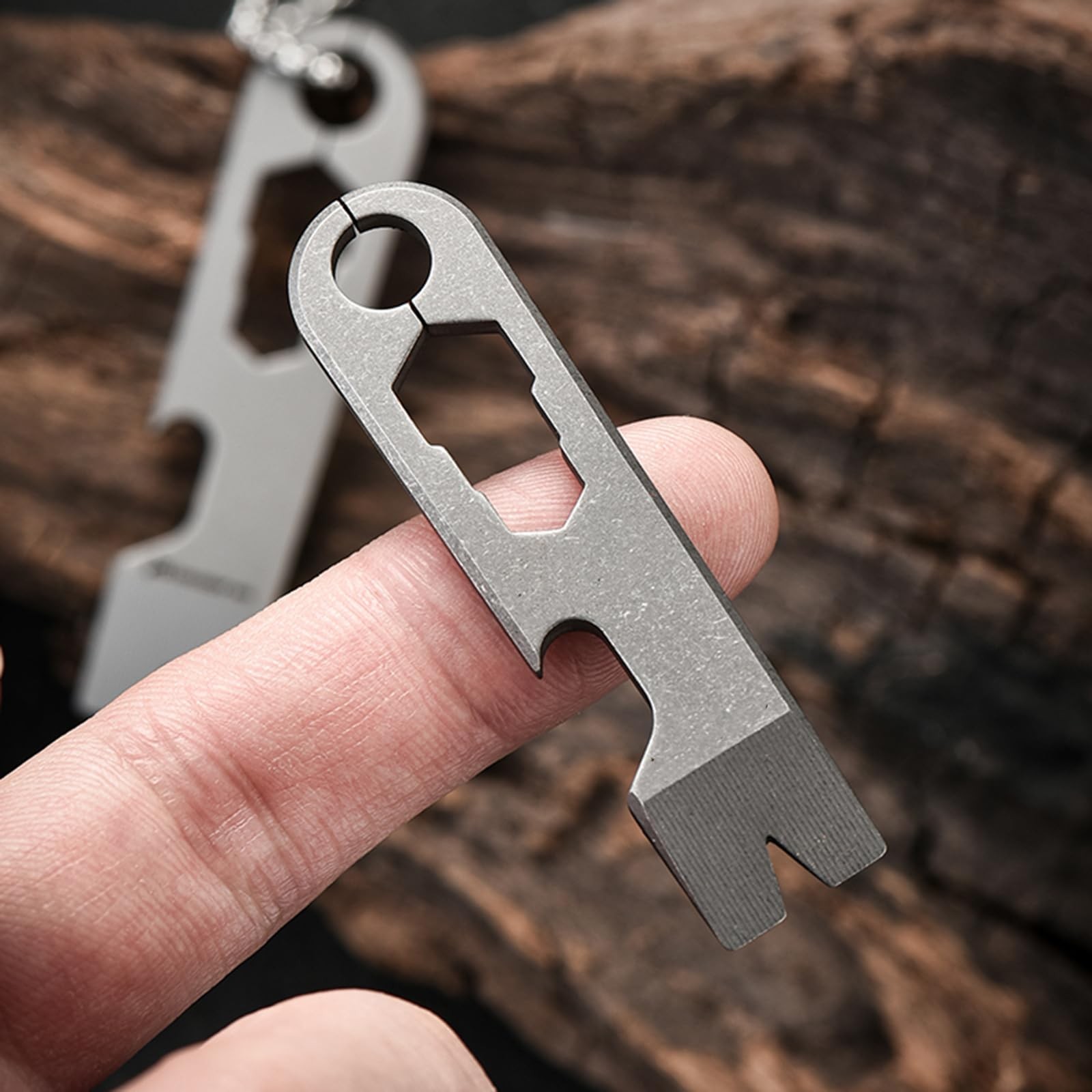 Titanium Mini Pry Bar Multi Tool 2.36″ with Bottle Opener Nail Puller Box Ope…