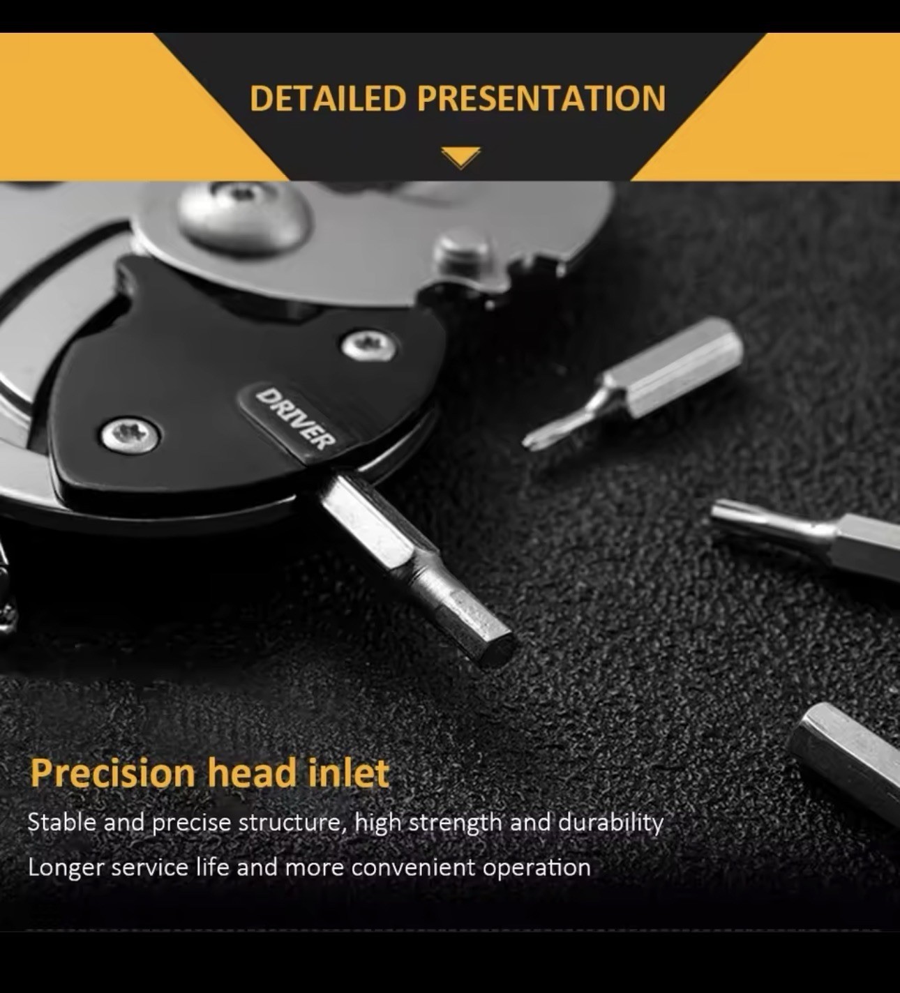 Multifunction Keychain Screwdriver Hex Coin Folding EDC Tool Mini Knife