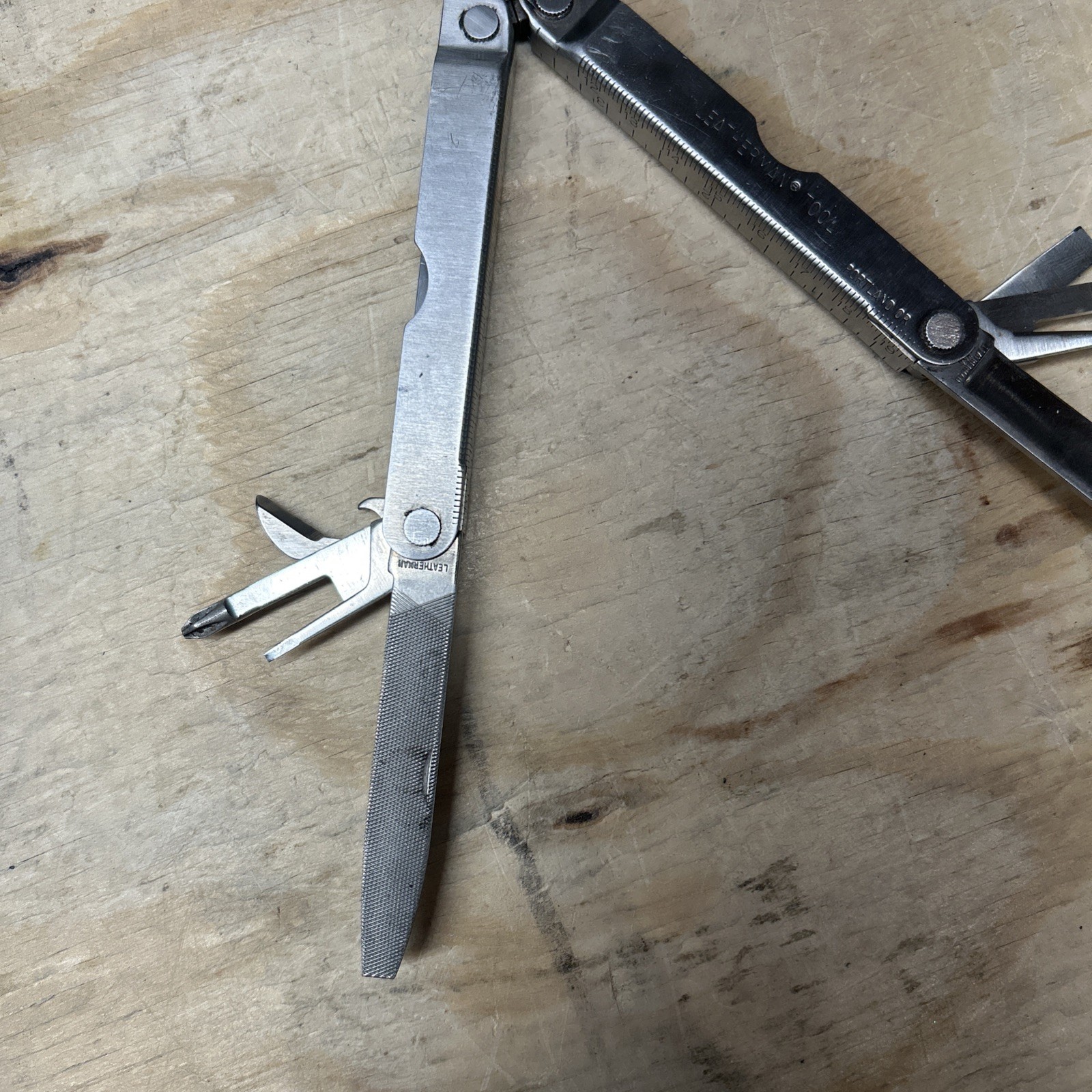 Original Leatherman PST POCKET SURVIVAL TOOL Vintage With Sheath Stainless Steel