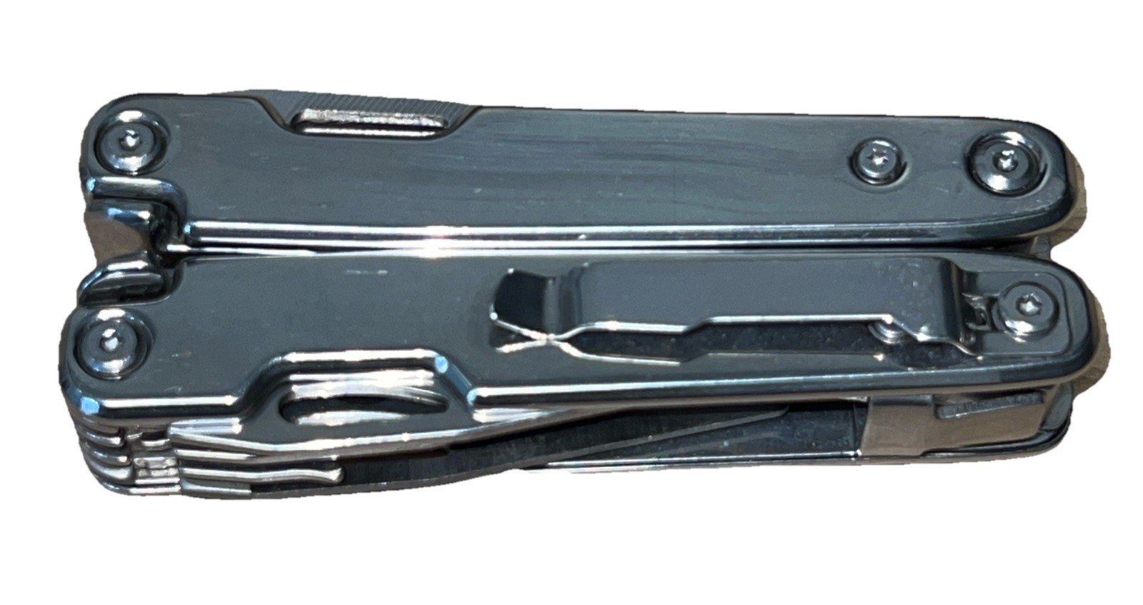 Multi-Tool 9-Function Silver-Tone Stainless Steel Unbranded EUC