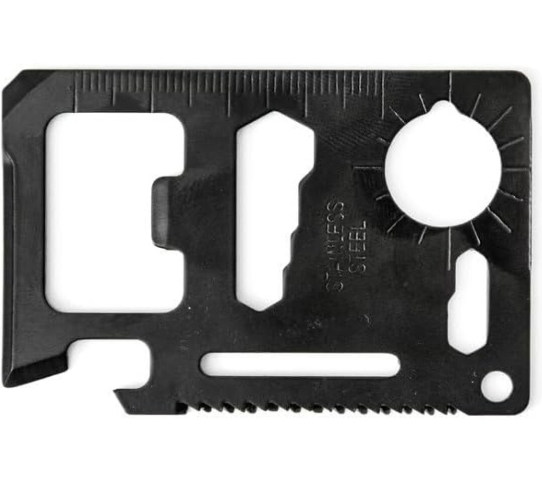 11 IN 1 MULTITOOL – CREDIT CARD SIZED POCKET SURVIVAL AND EMERGENCY TOOL. USA!!