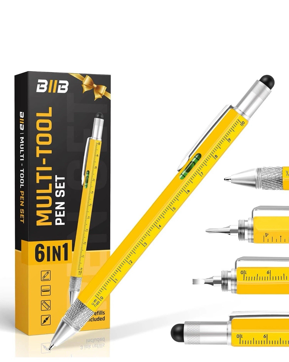 Set of 2 – Gift Multitool Pen 6 in 1,