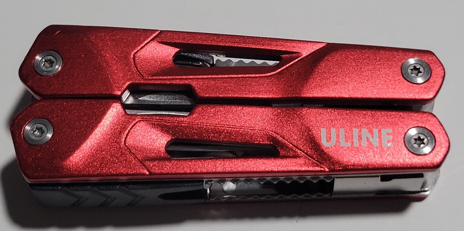 Uline Multi Tool Folding Pocket Tools Multifunctional Pliers Red