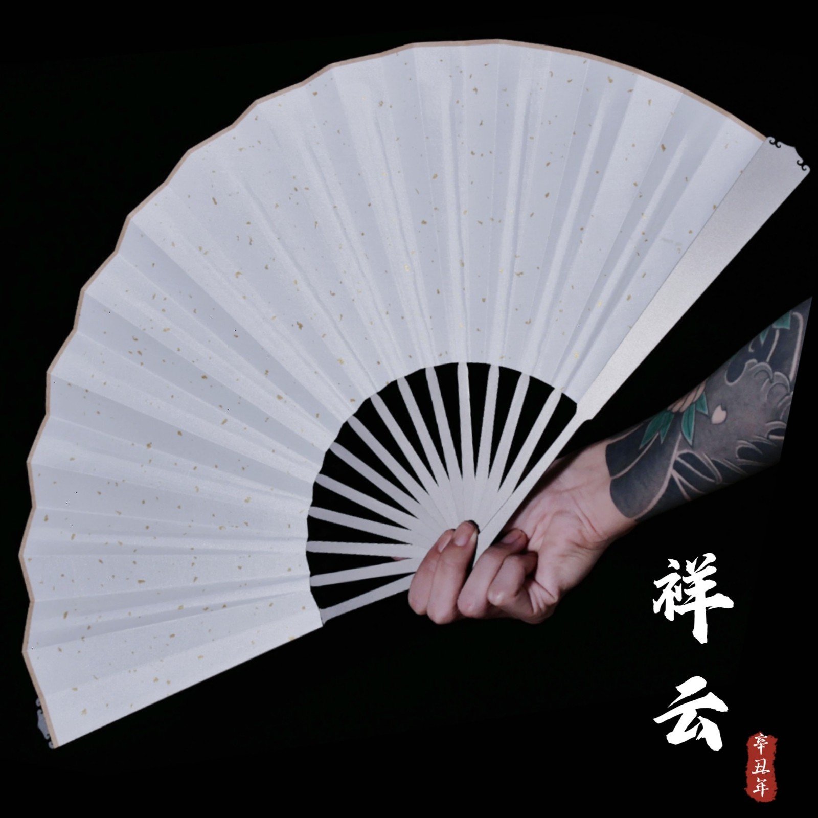 NEW 6” Titanium Alloy Folding Fan Martial Arts Portable Carving Kung Fu Tai Ji