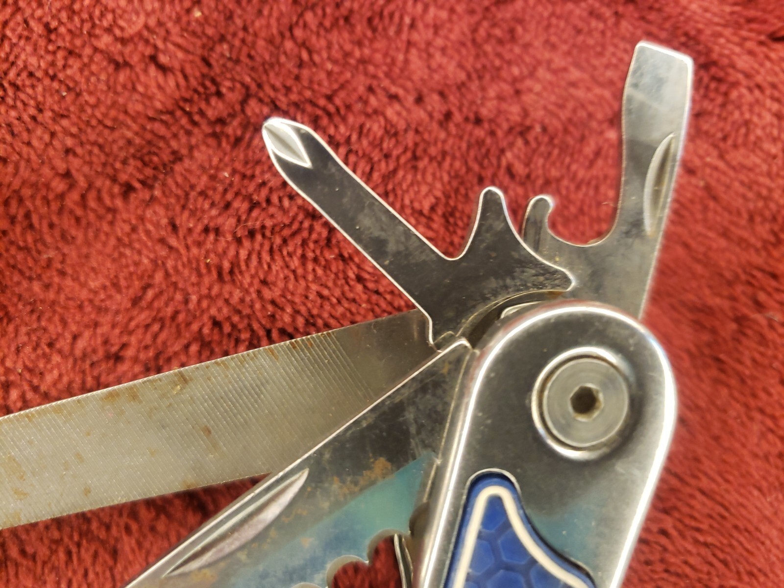Lot of 2 Kobalt Blue Mini Multi Tool Knife