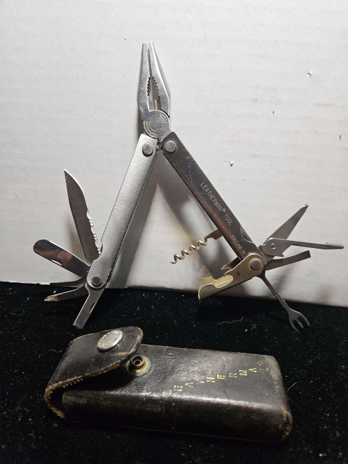 Leatherman Flair Stainless Multi-Tool Knife Corkscrew Rare Collectible Nov 1999