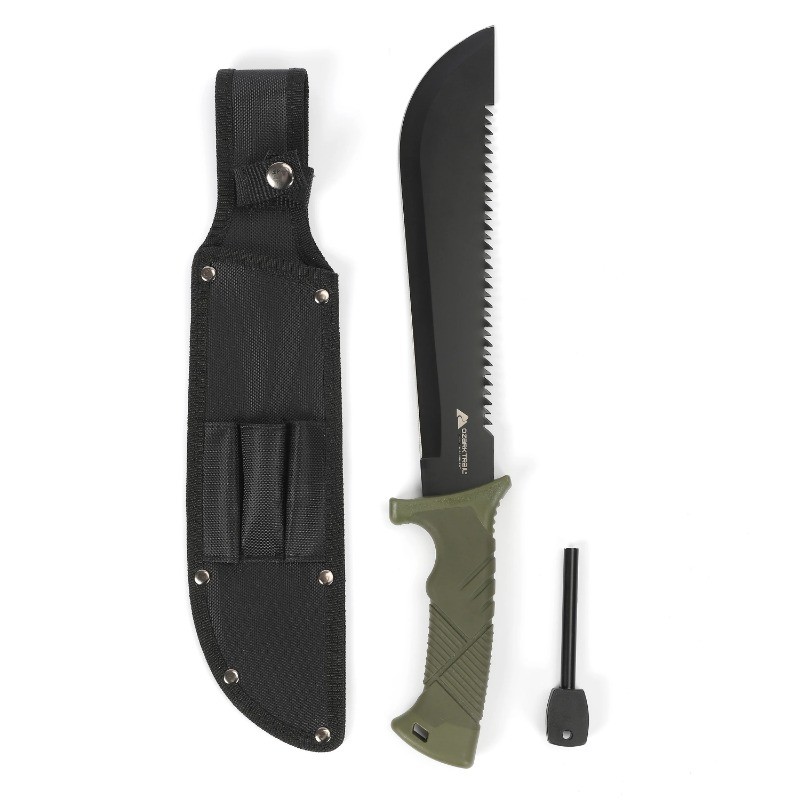 Ozark Trail 10″ Machete with Saw Teeth, Fire Starter, Model 89031