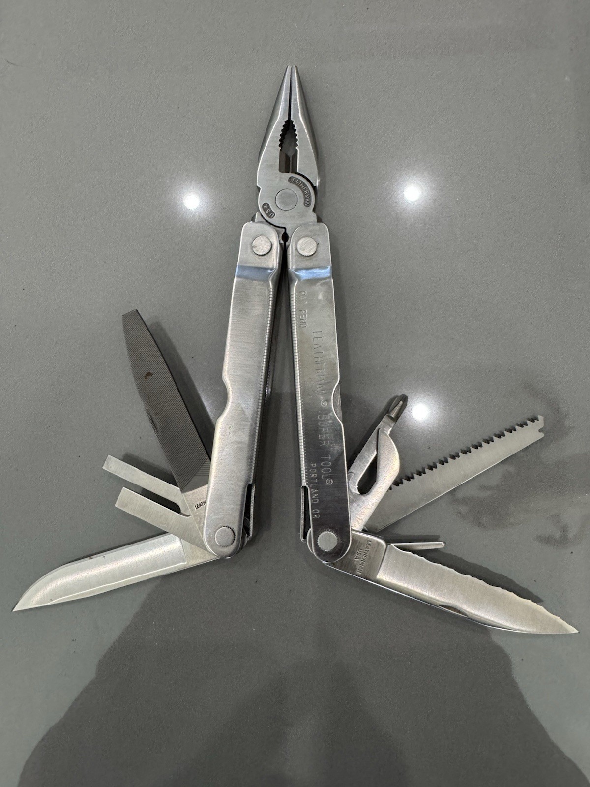 Leatherman Super Tool 1995 Vintage with Original Leather Sheath, USA Made