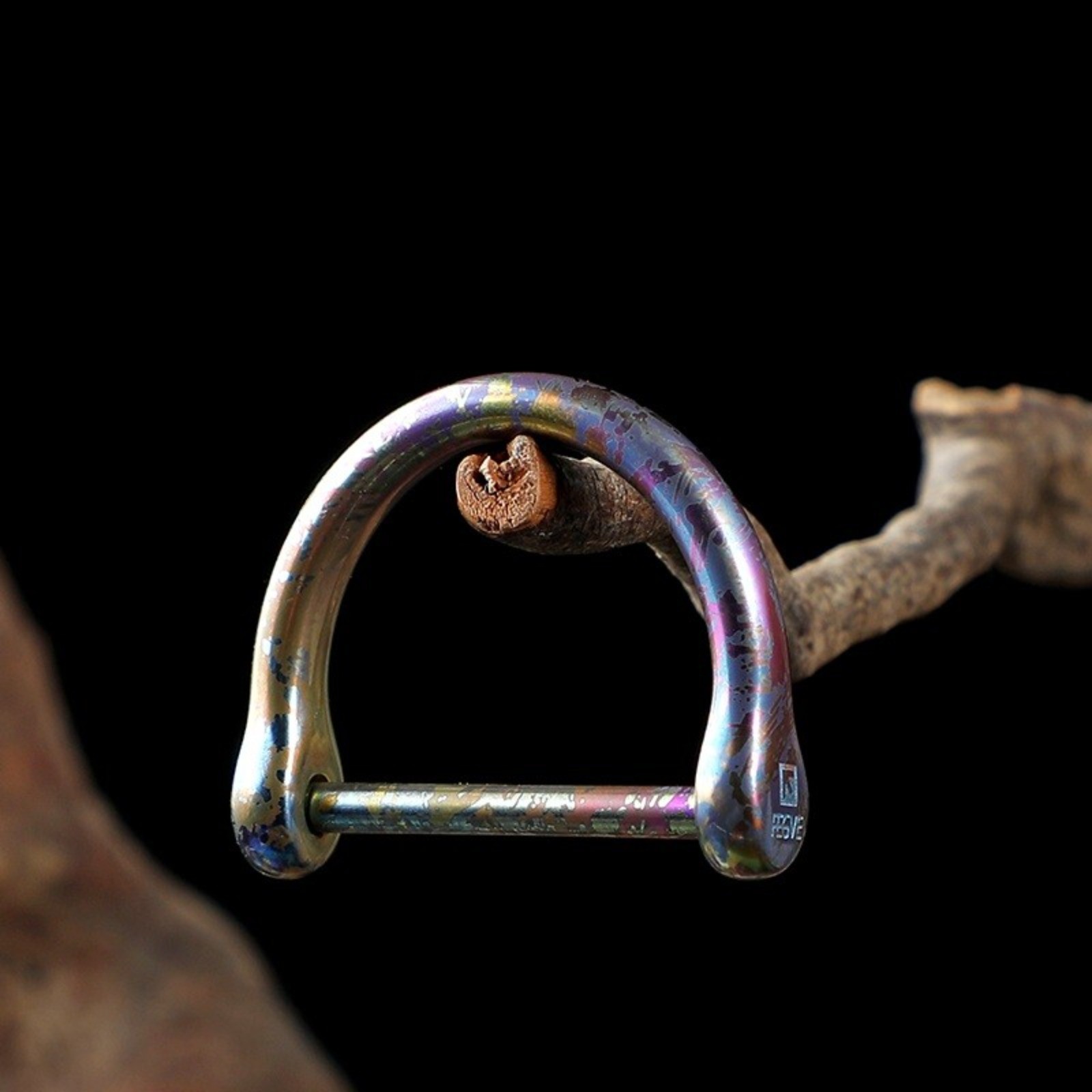 Titanium D Key Ring Screw Shackle Car Fob Holder Keychain Horseshoe Buckle Clasp