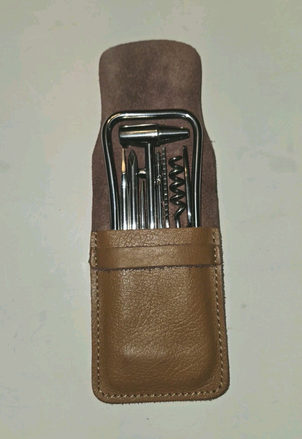 Discontinued Byrd Knife BY13 8-Tool Harp Multitool By Spyderco with Leather Case