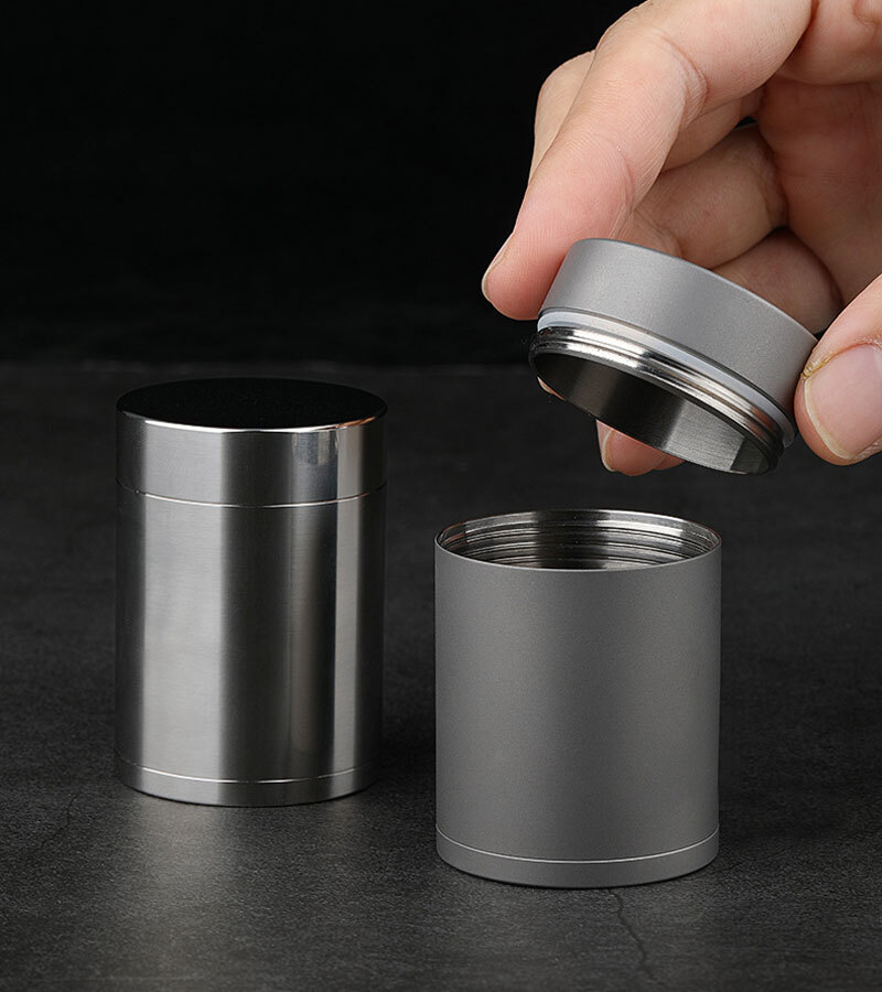 Hot TC4 Titanium Waterproof Large-capacity Storage Box Pill Container SealedTank