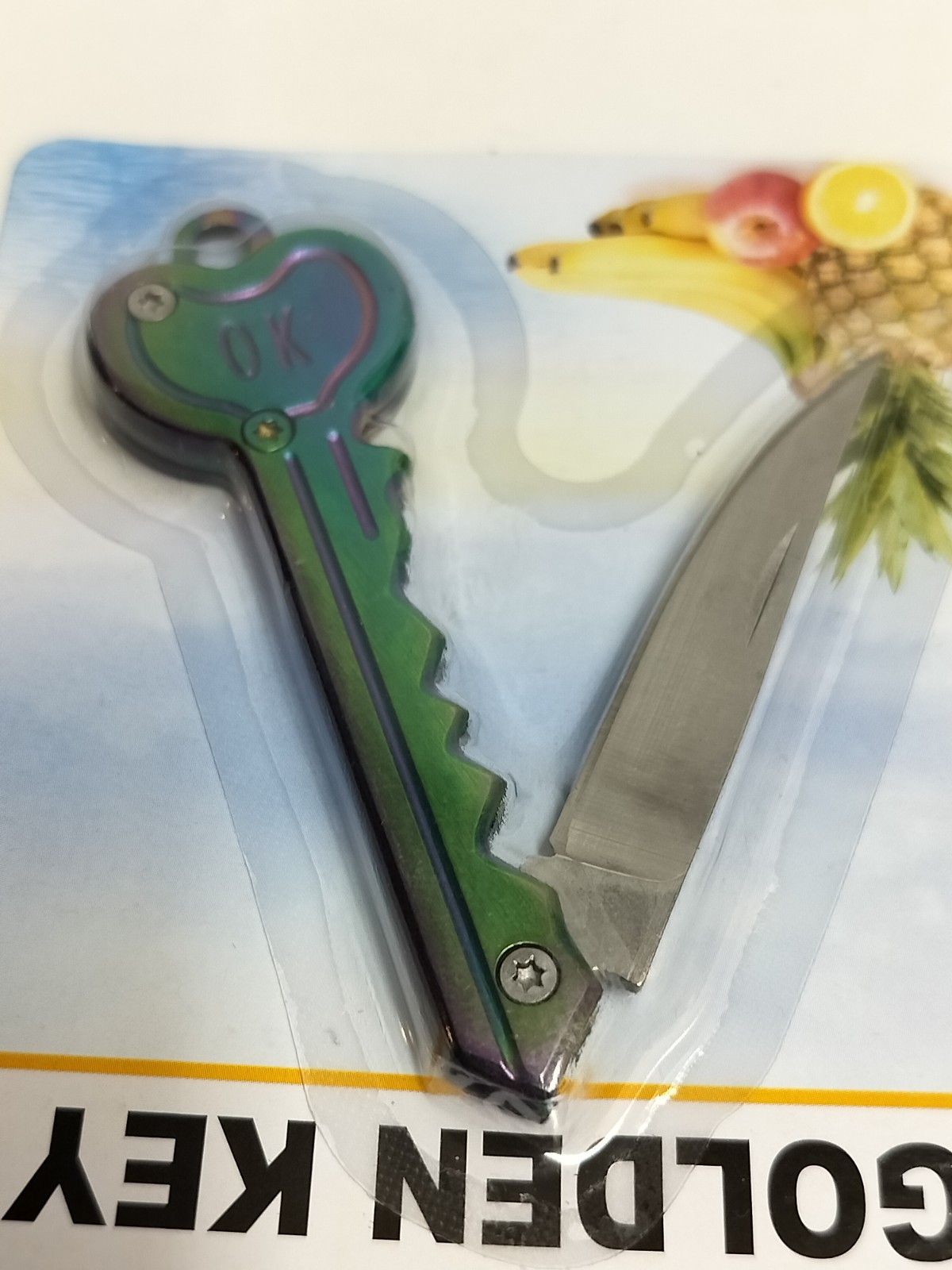 Folding Knife KEY SHAPED Small 2″ Blade (#251184)