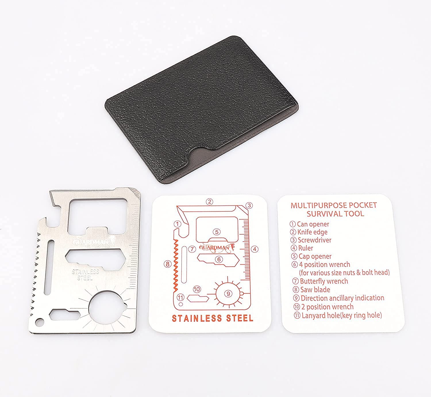 Fathers Day 11-in-1 Credit Card Multitool – Wallet Survival Tool with Knife &…