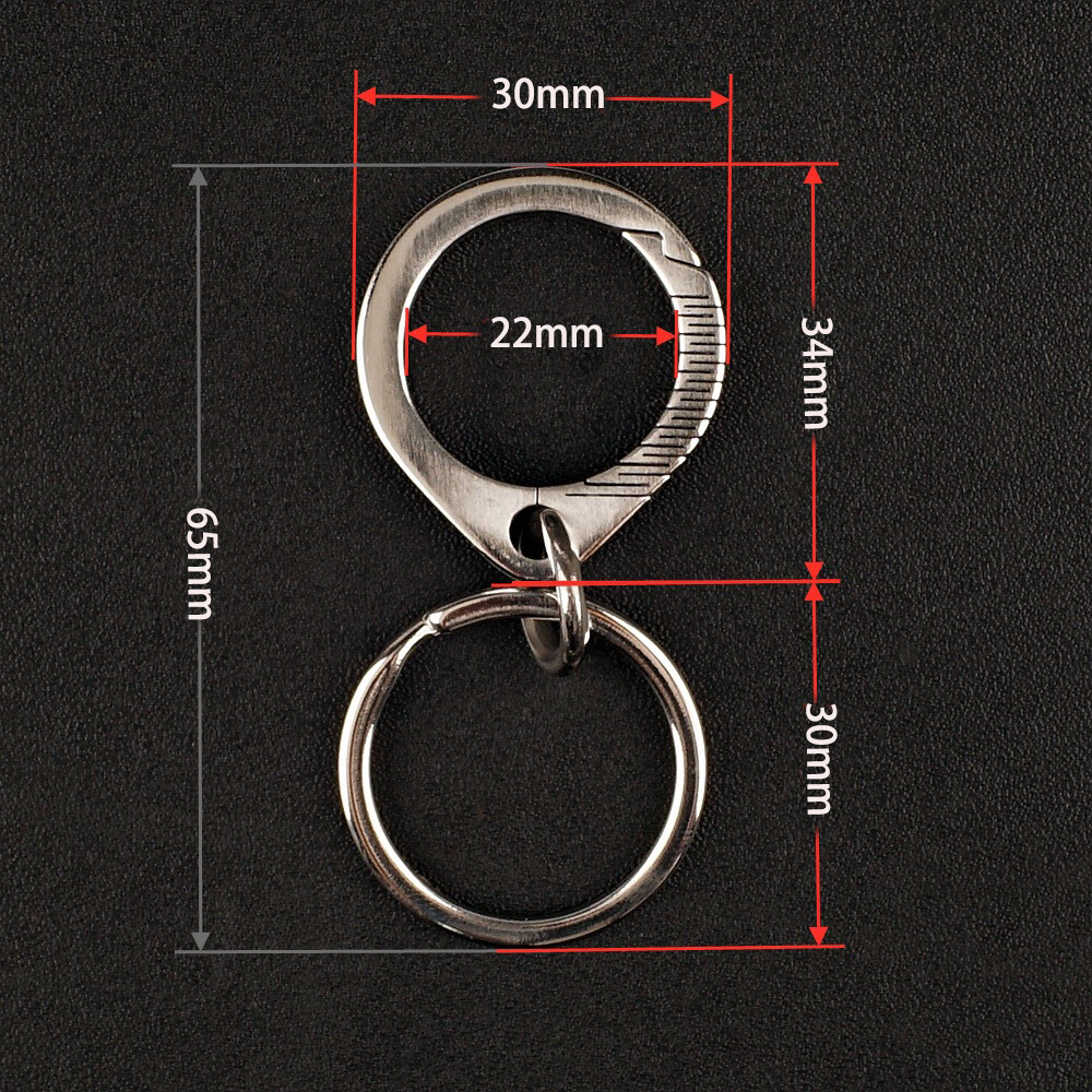 Titanium Alloy Car Keychain Pendant Key Ring Multi outdoor Backpack Key Chain