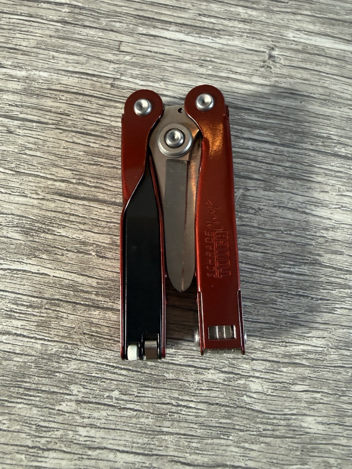Schrade Tough Chip Red Compact Multi-Tool With Nylon Sheath USA
